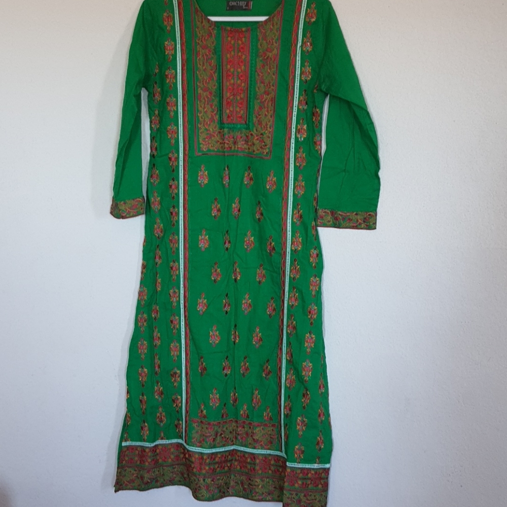 Pakistani indian embroided suit dress